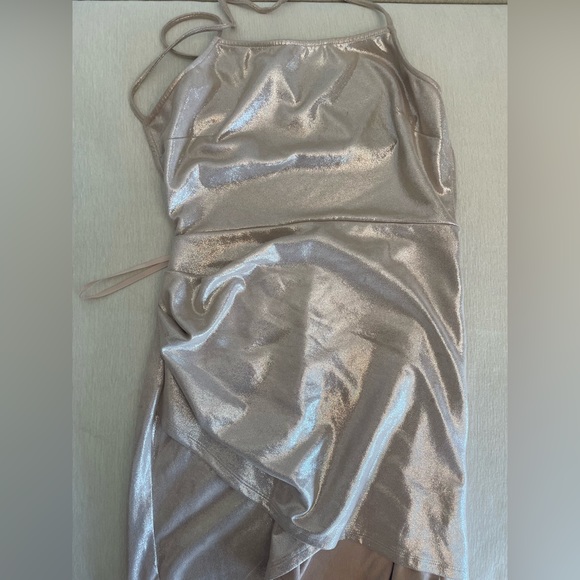 by the way Elaina Wrap Dress in Silver - Picture 3 of 5